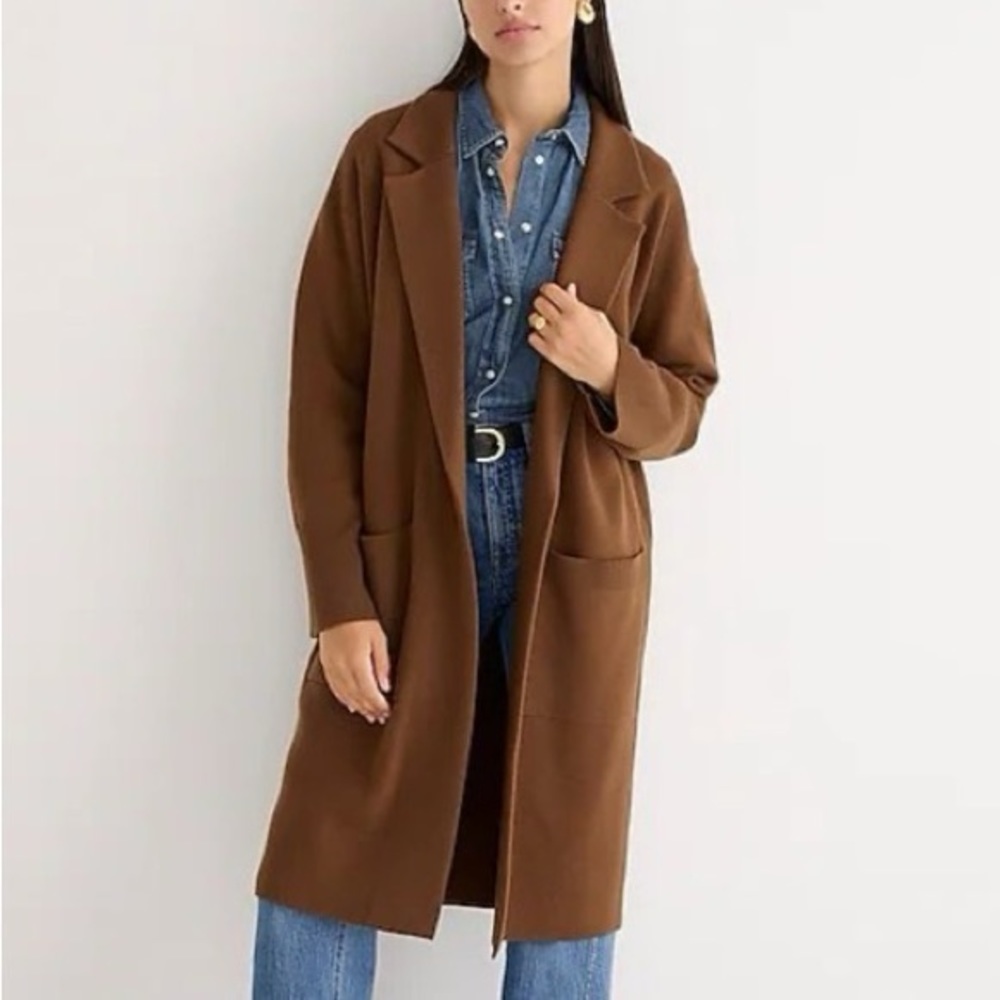 J.Crew Ella Open-Front Long Cardigan